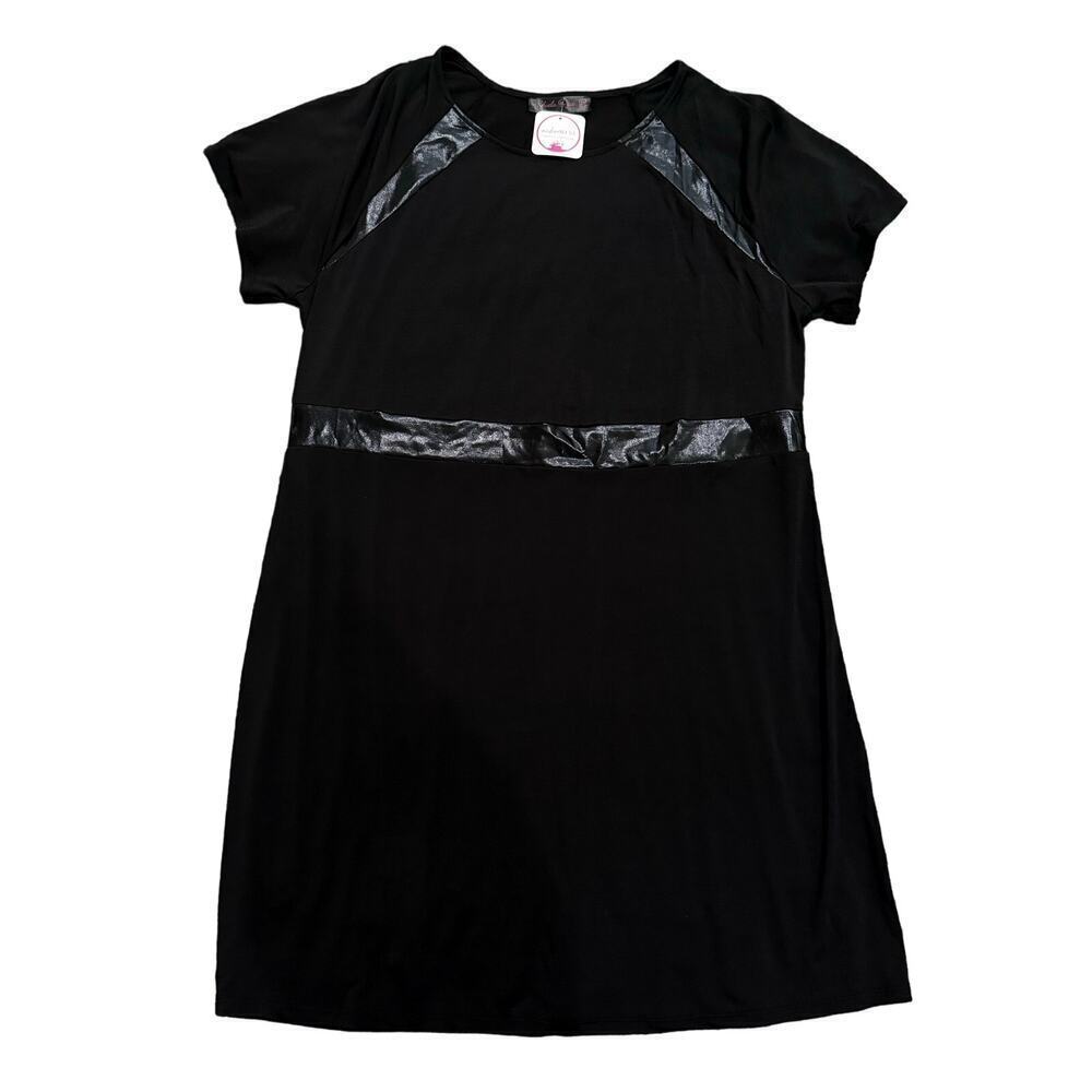 Sheila Rose Accent Stripe Mini Dress in Black, Size 2X​​​​